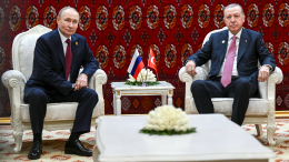 Путин провел переговоры с президентом Турции Эрдоганом в Ашхабаде