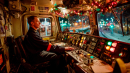 Бой курантов под стук колес: как встречают Новый год машинисты РЖД на работе