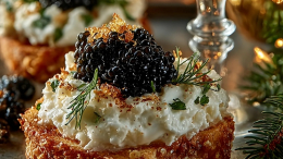 Названа цена одного бутерброда с черной икрой