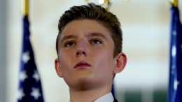 Бэррон Трамп спас женщину от расправы в Лондоне