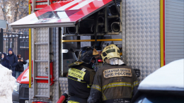 Мощный пожар вспыхнул на автомойке в Балашихе