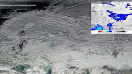 Снегопад в Москве сняли из космоса: «Роскосмос» показал накрывший столицу циклон