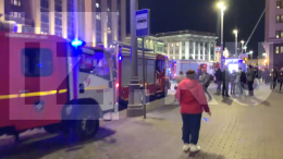 В центре Москвы на Охотном ряду произошел пожар