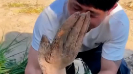 Китайский фермер откопал на огороде «зомби-конечность»