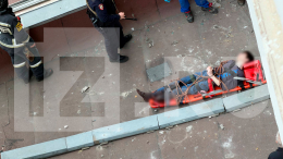Опубликованы кадры с места падения подростка с 11-го этажа МГТУ имени Баумана