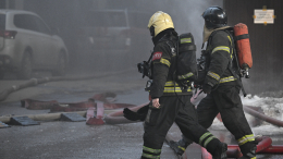 Пожар вспыхнул возле порта Высоцк во время атаки дронов в Ленинградской области