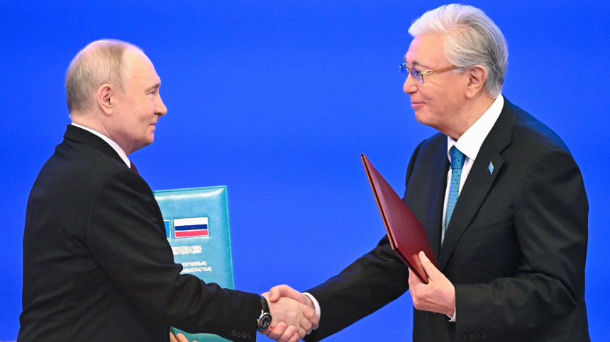 Путин и Токаев приняли заявление о дружбе и добрососедстве России и Казахстана