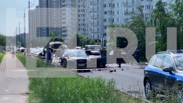 Момент взрыва автомобиля в Балашихе попал на видео