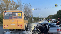 Два человека погибли в ДТП с участием школьного автобуса в Башкирии
